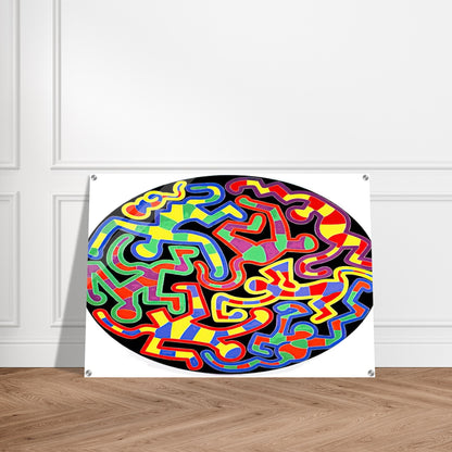 MONKEY PUZZLE 1988 - Keith Haring Acrylic Print - 70x100 cm / 28x40″ inches | Keith Haring Wall Art | Keith Haring Prints