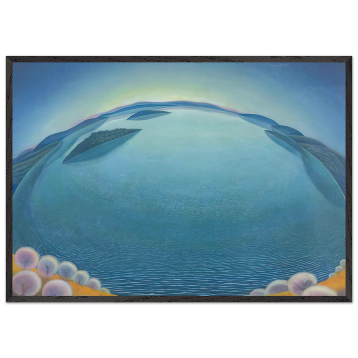 Lago-alba - 1942 - Gerardo Dottori 70x100 cm / 28x40 inches Framed Art Print – Black Wooden Frame