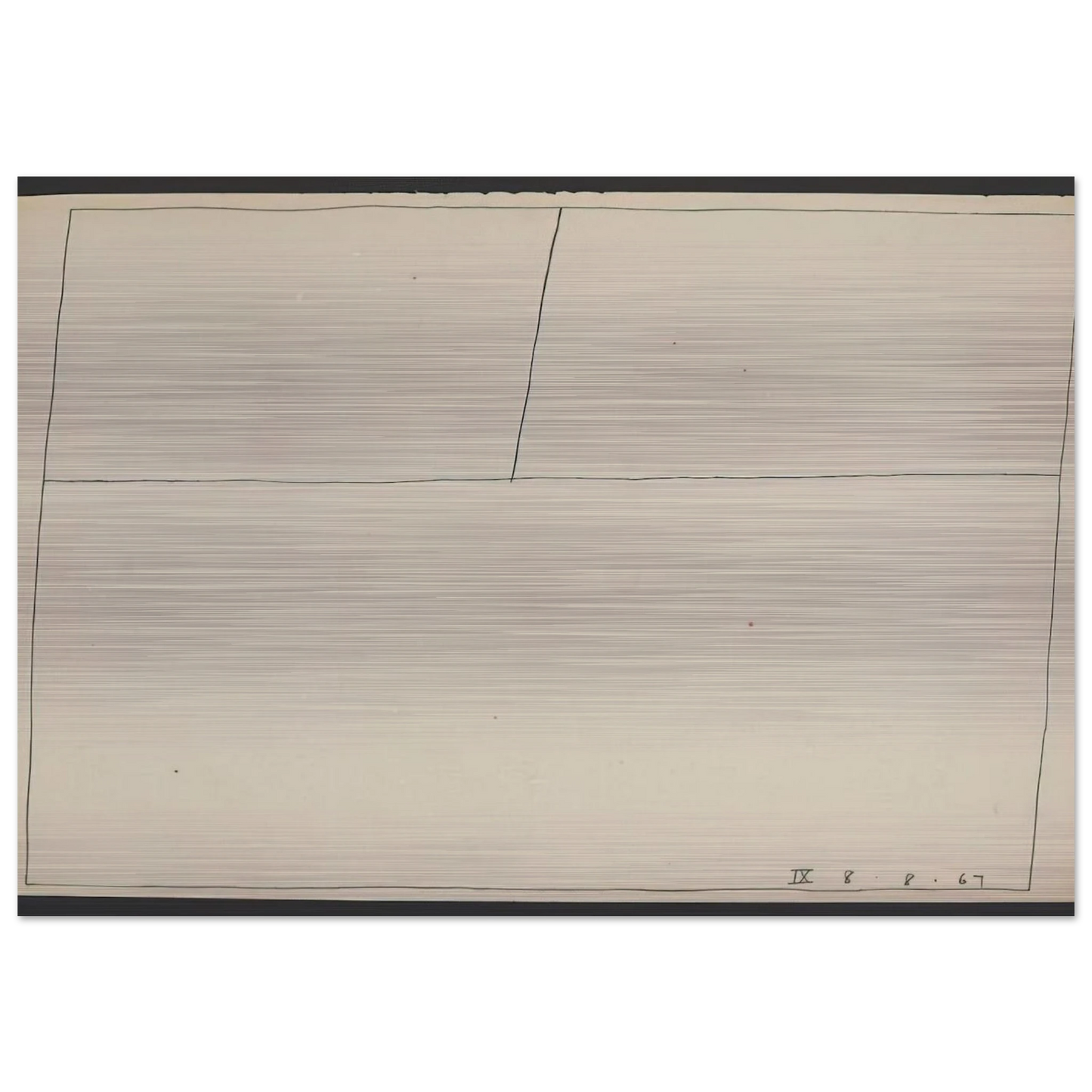 Twentieth Century Ikon Series 8.8.67 IX - 1967 - Bob Law Brushed Aluminum Print - 70x100 cm / 28x40 inches | Bob Law Aluminum Print | Bob Law Prints