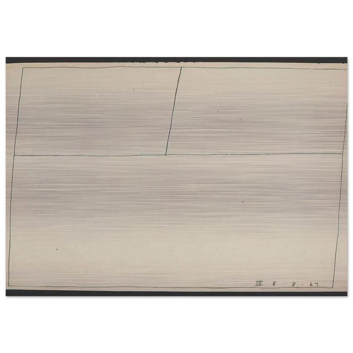 Twentieth Century Ikon Series 8.8.67 IX - 1967 - Bob Law Brushed Aluminum Print - 70x100 cm / 28x40 inches | Bob Law Aluminum Print | Bob Law Prints