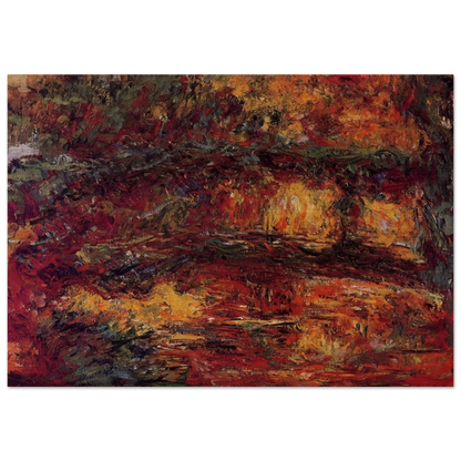 The Japanese Bridge at Giverny - claude monet Brushed Aluminum Print - 70x100 cm / 28x40 inches | claude monet Aluminum Print | claude monet Prints