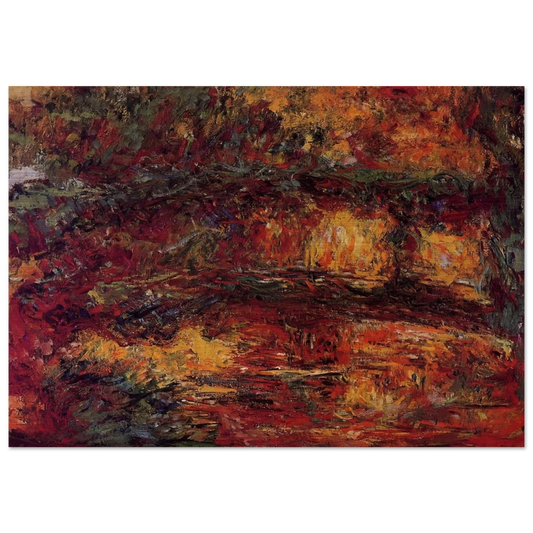 The Japanese Bridge at Giverny - claude monet Brushed Aluminum Print - 70x100 cm / 28x40 inches | claude monet Aluminum Print | claude monet Prints