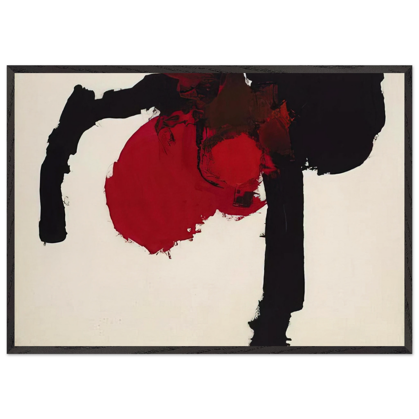 COMPOSITION 1964 - Luis Feito Framed Art Print – Black Wooden Frame - Default Title - -Framed Art Print