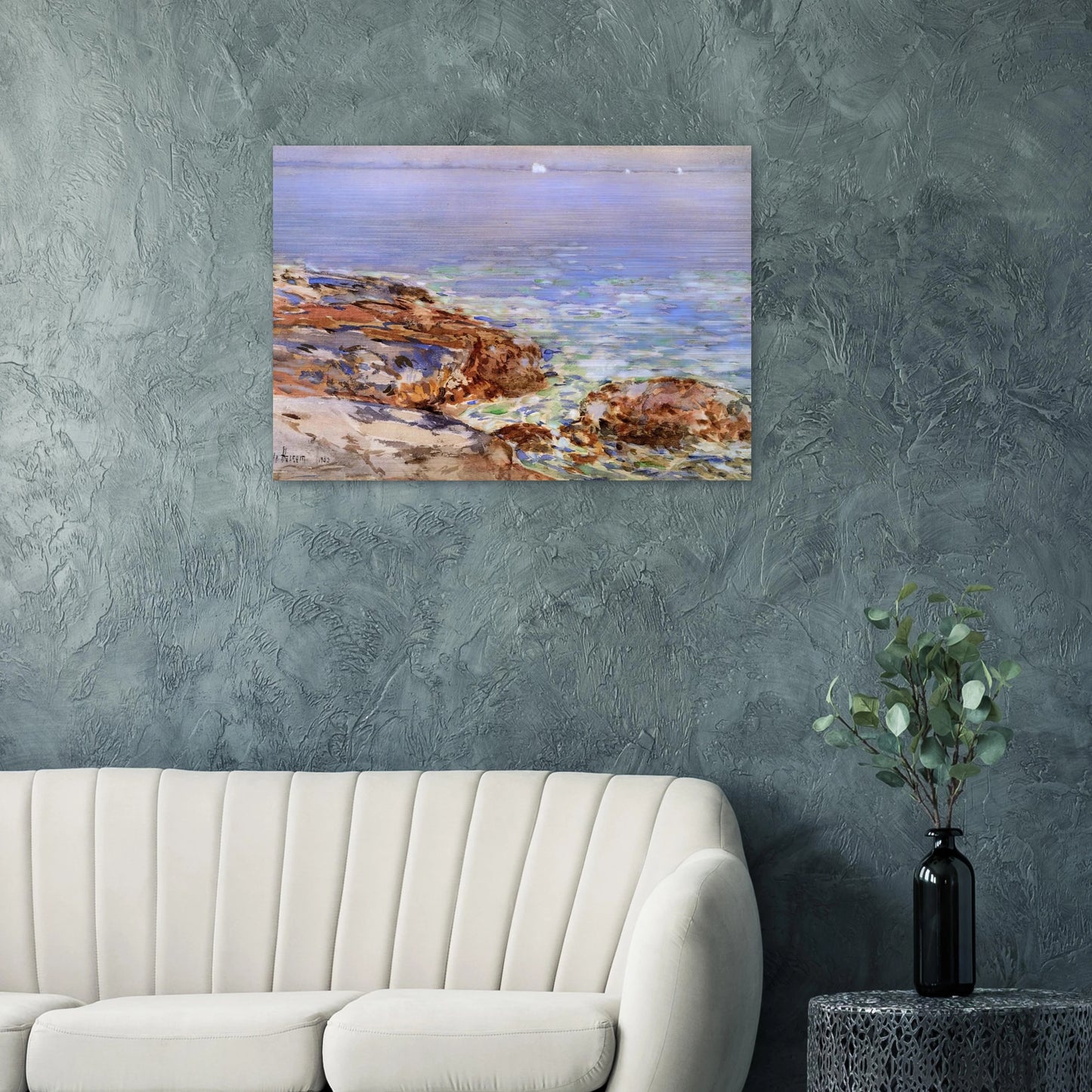 Seascape, Isles of Shoals - Childe Hassam Brushed Aluminum Print - 70x100 cm / 28x40 inches | Childe Hassam Aluminum Print | Childe Hassam Prints