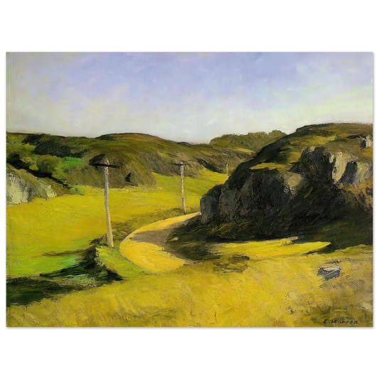 Edward Hopper - Road in Maine Fine Art Poster - 13x18 cm / 5x7 inches