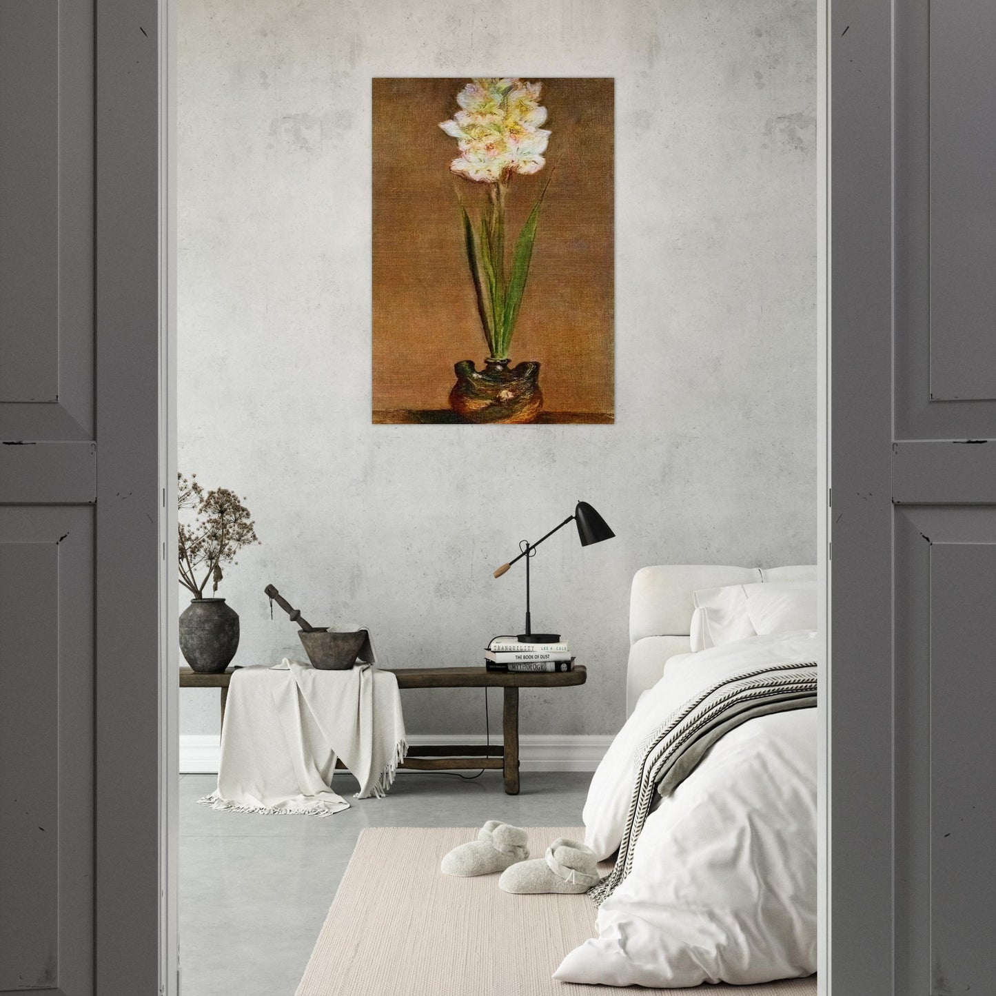 Gladiolus - claude monet Brushed Aluminum Print - 70x100 cm / 28x40 inches | claude monet Aluminum Print | claude monet Prints