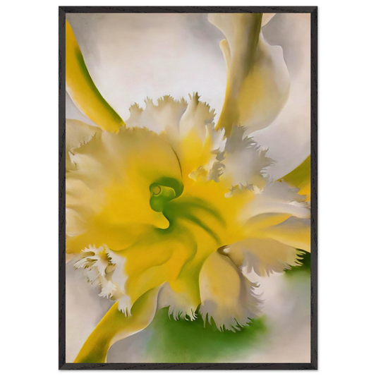 An Orchid - Georgia OKeeffe 70x100 cm / 28x40 inches Framed Art Print – Black Wooden Frame