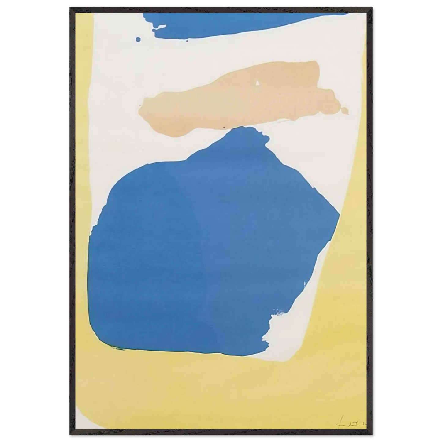 Helen Frankenthaler - Frankenthaler Preview - 1965 Wall art - A2 (42 x 59.4  cm) - Premium Wooden Framed Poster With Fine Art Paper - White frame