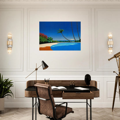 Shade of Palm Grove II - Hiroshi Nagai Brushed Aluminum Print - 70x100 cm / 28x40 inches | Hiroshi Nagai Aluminum Print | Hiroshi Nagai Prints