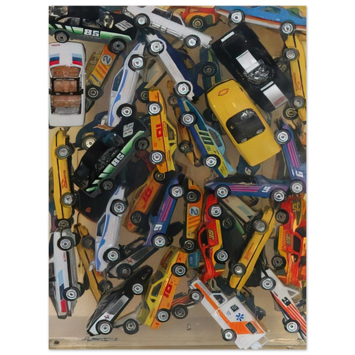 Arman - Car Accumulation Matchbox Cars - 1985  75x100 cm / 30x40inches Fine Art Poster