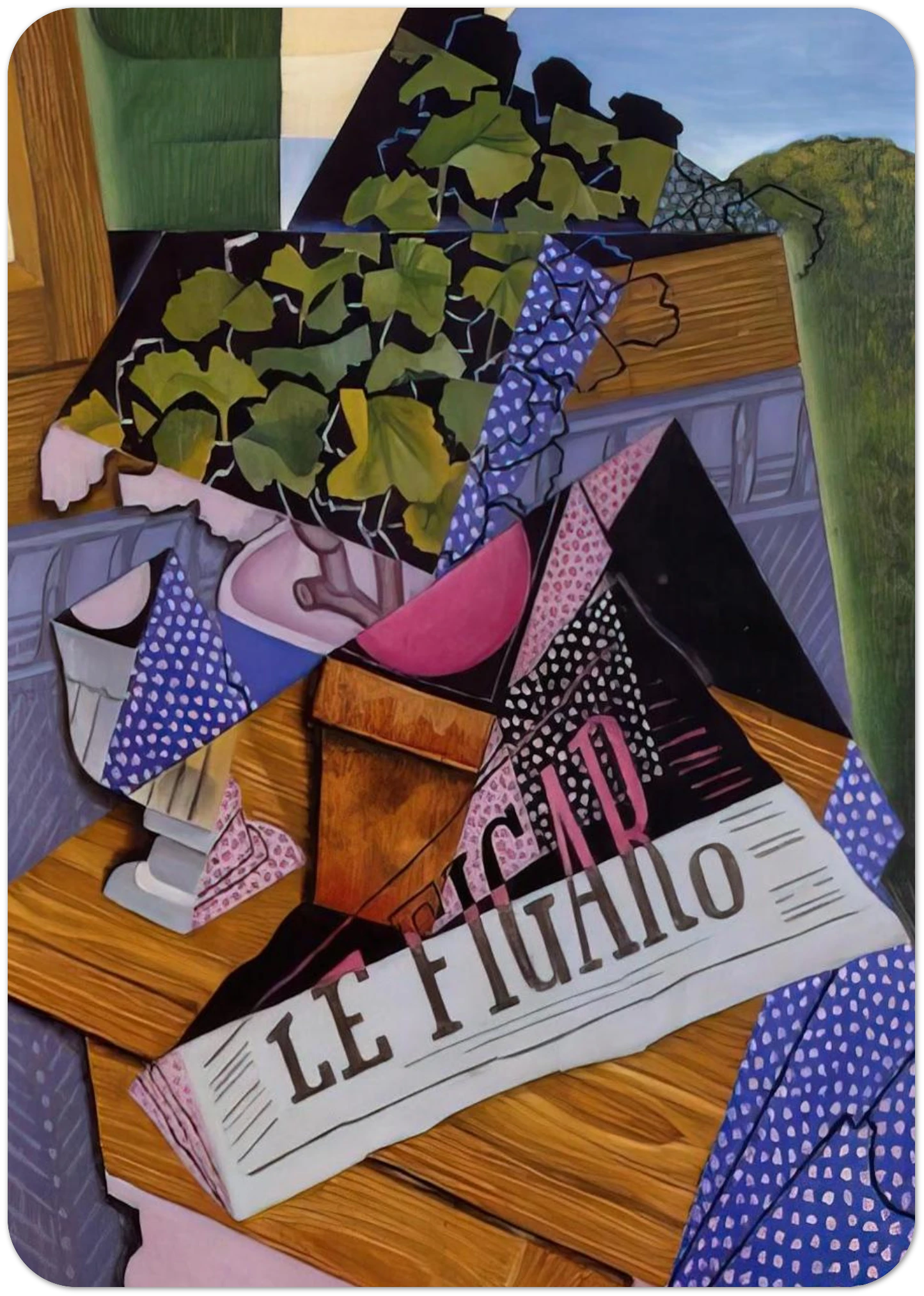 A POT OF GERANIUMS 1915 By Juan Gris Pack of 10 Post Cards | Juan Gris Post Cards | A6 (10.5 x 14.8 cm) - 4.1 x 5.8 inches