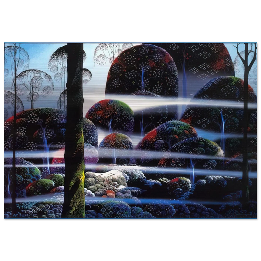 Beyond Paradise - Eyvind Earle Brushed Aluminum Print - 70x100 cm / 28x40 inches | Eyvind Earle Aluminum Print | Eyvind Earle Prints