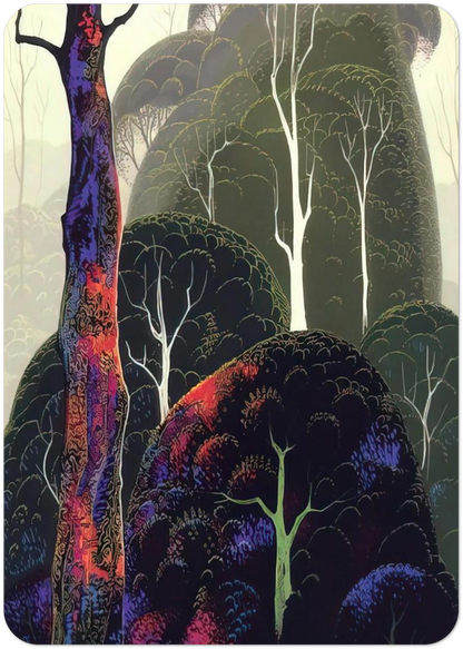 Early Autumn By Eyvind Earle Pack of 10 Post Cards | Eyvind Earle Post Cards | A6 (10.5 x 14.8 cm) - 4.1 x 5.8 inches
