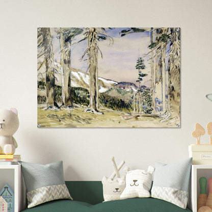 End of Timberline, Mt. Hood - Childe Hassam Acrylic Print - 70x100 cm / 28x40″ inches | Childe Hassam Wall Art | Childe Hassam Prints