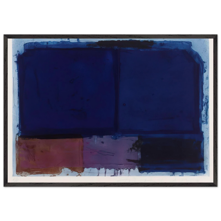 Vigil - 1980 - John Hoyland 70x100 cm / 28x40 inches Framed Art Print – Black Wooden Frame