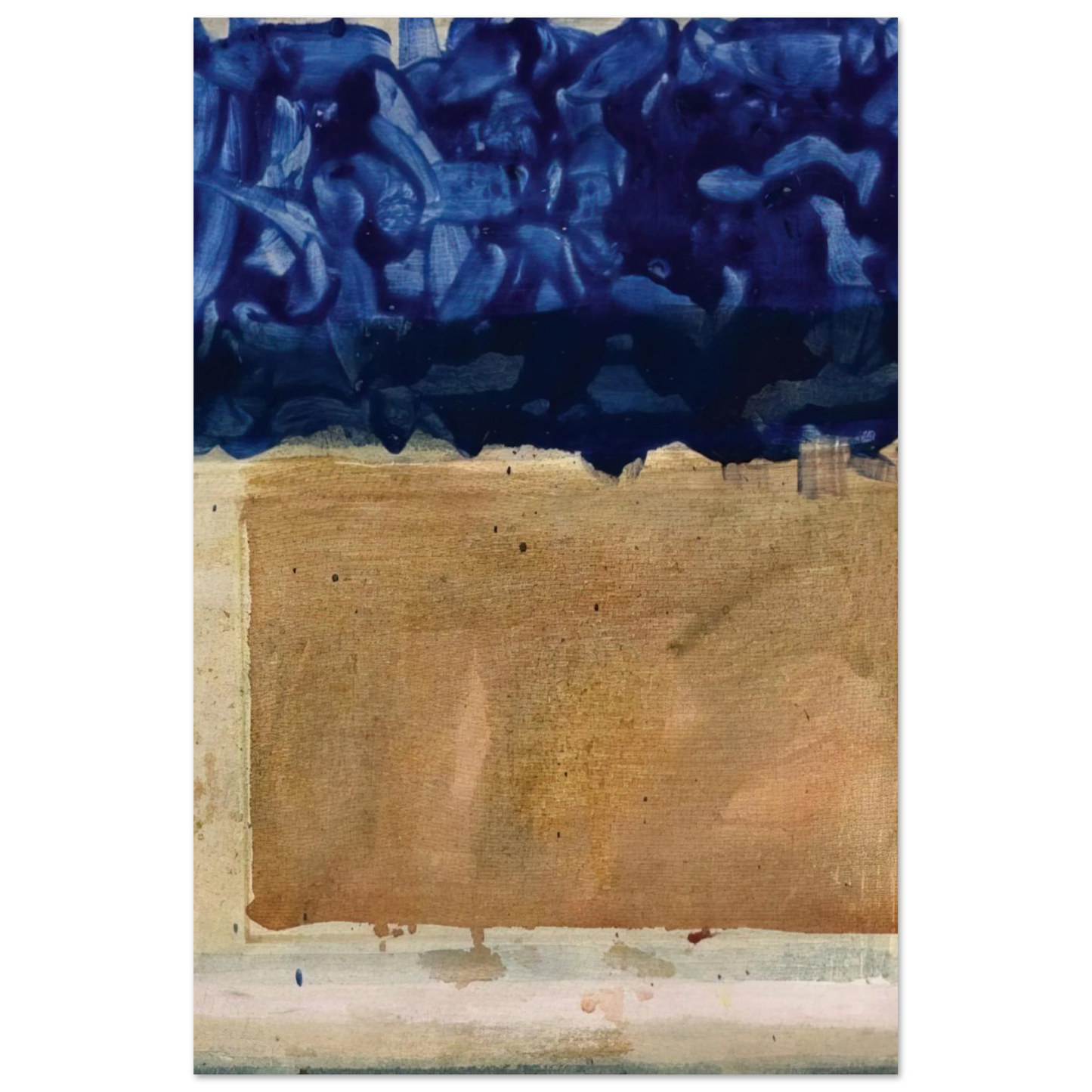 Helen Frankenthaler - Shoreline - 1952 Wall art - 40x50 cm / 16x20 inches - Premium Wooden Framed Poster With Fine Art Paper - White frame
