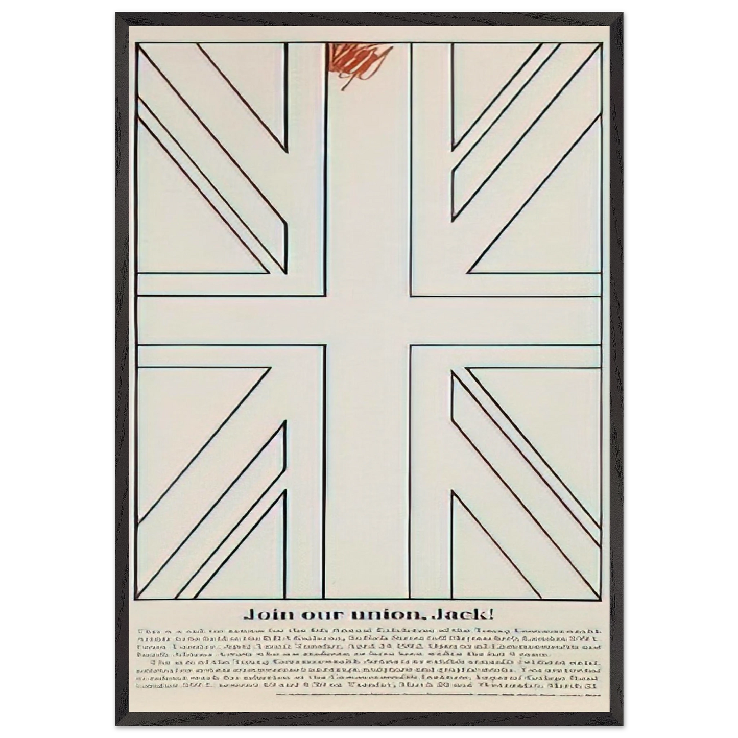 Join our union Jack Young Commonwealth Artists - 1962 - Billy Apple Framed Art Print – Black Wooden Frame - Default Title - -Framed Art Print
