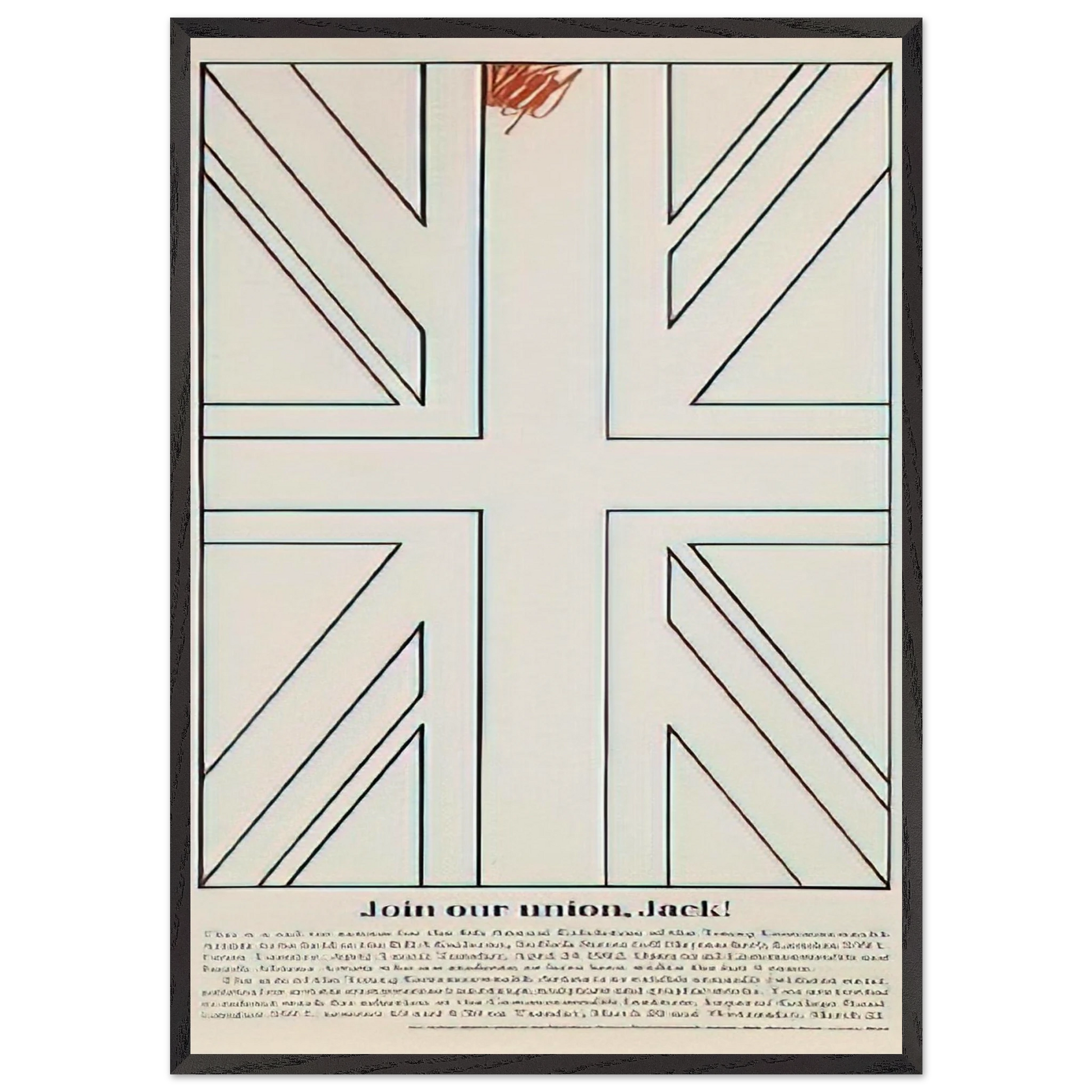 Join our union Jack Young Commonwealth Artists - 1962 - Billy Apple Framed Art Print – Black Wooden Frame - Default Title - -Framed Art Print