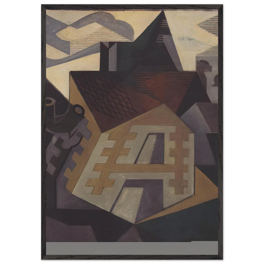 LANDSCAPE AT BEAULIEU 1918 - Juan Gris Framed Art Print – Black Wooden Frame - Default Title - -Framed Art Print