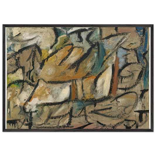 August Weather 1951- - Helen Frankenthaler Framed Art Print – Black Wooden Frame - Default Title - -Framed Art Print