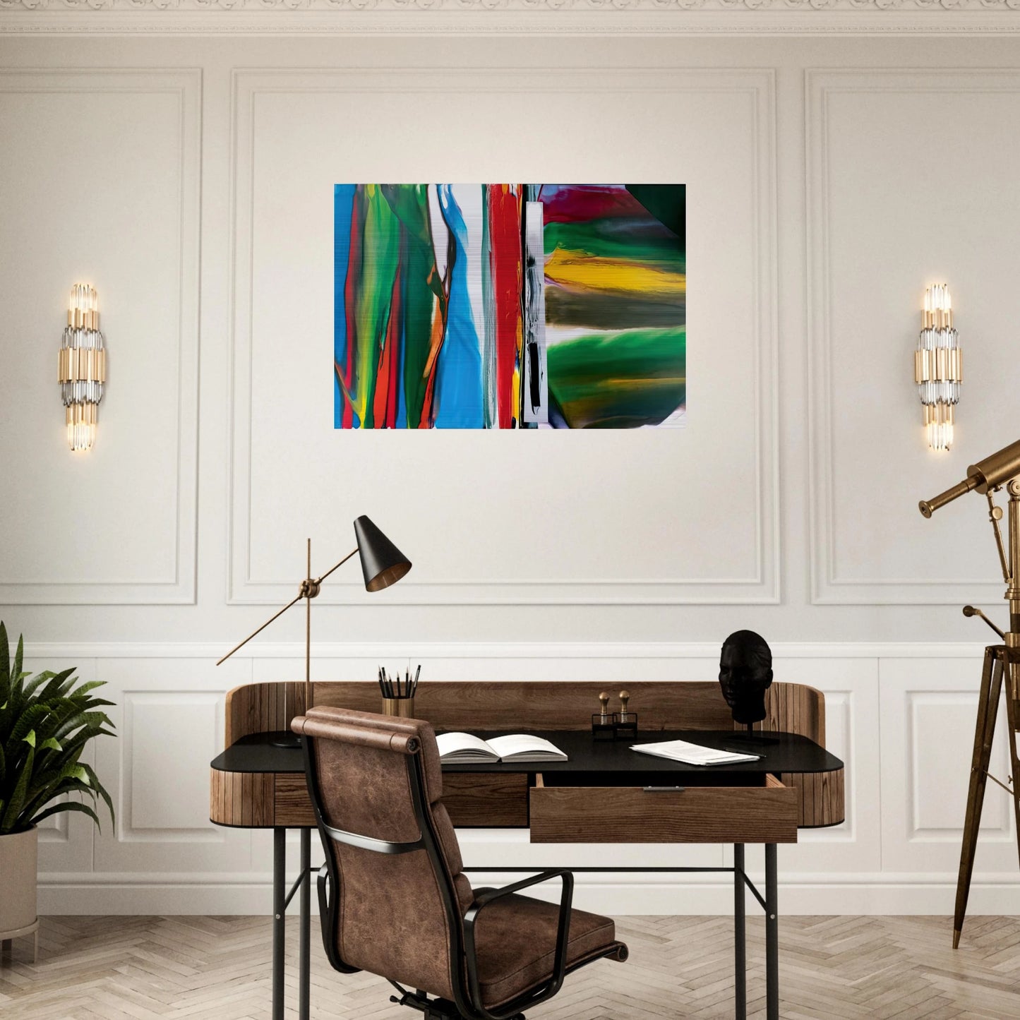 Phenomena Astral Tundra - 1986 - Paul Jenkins Brushed Aluminum Print - 70x100 cm / 28x40 inches | Paul Jenkins Aluminum Print | Paul Jenkins Prints
