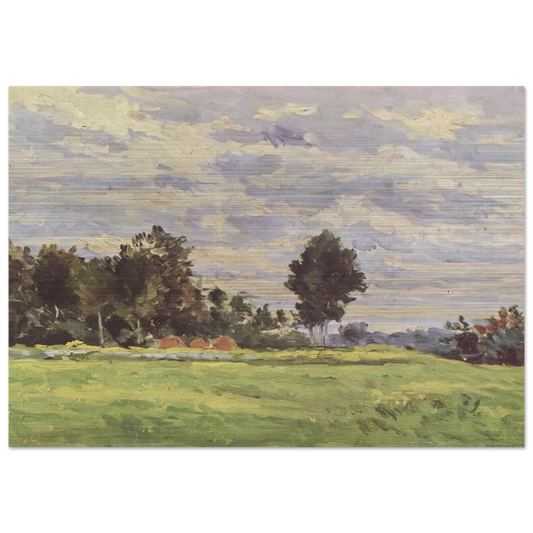 Landscape in the Ile de France - Paul Cézanne Brushed Aluminum Print - 70x100 cm / 28x40 inches | Paul Cézanne Aluminum Print | Paul Cézanne Prints