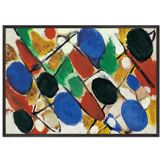 Scheiben - 1955 - Ernst Wilhelm Nay Framed Art Print – Black Wooden Frame - Default Title - -Framed Art Print