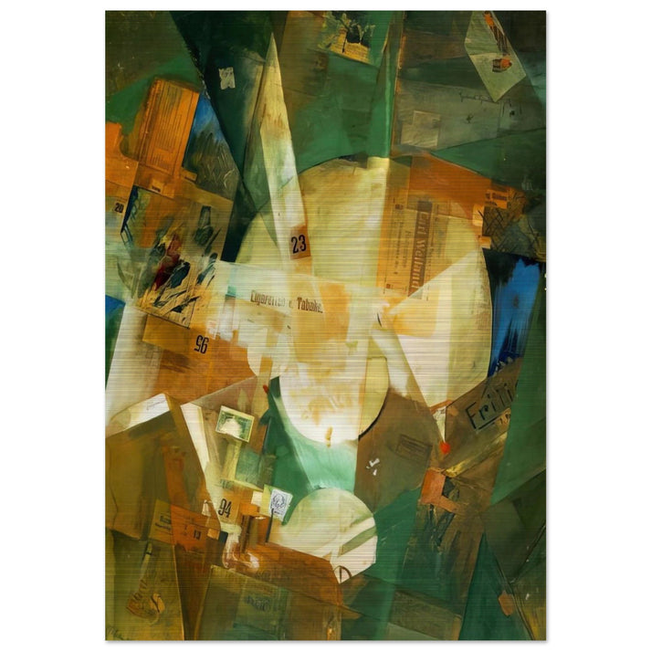 PICTURE WITH LIGHT CENTER 1919 - Kurt Schwitters Brushed Aluminum Print - 70x100 cm / 28x40 inches | Kurt Schwitters Aluminum Print | Kurt Schwitters Prints