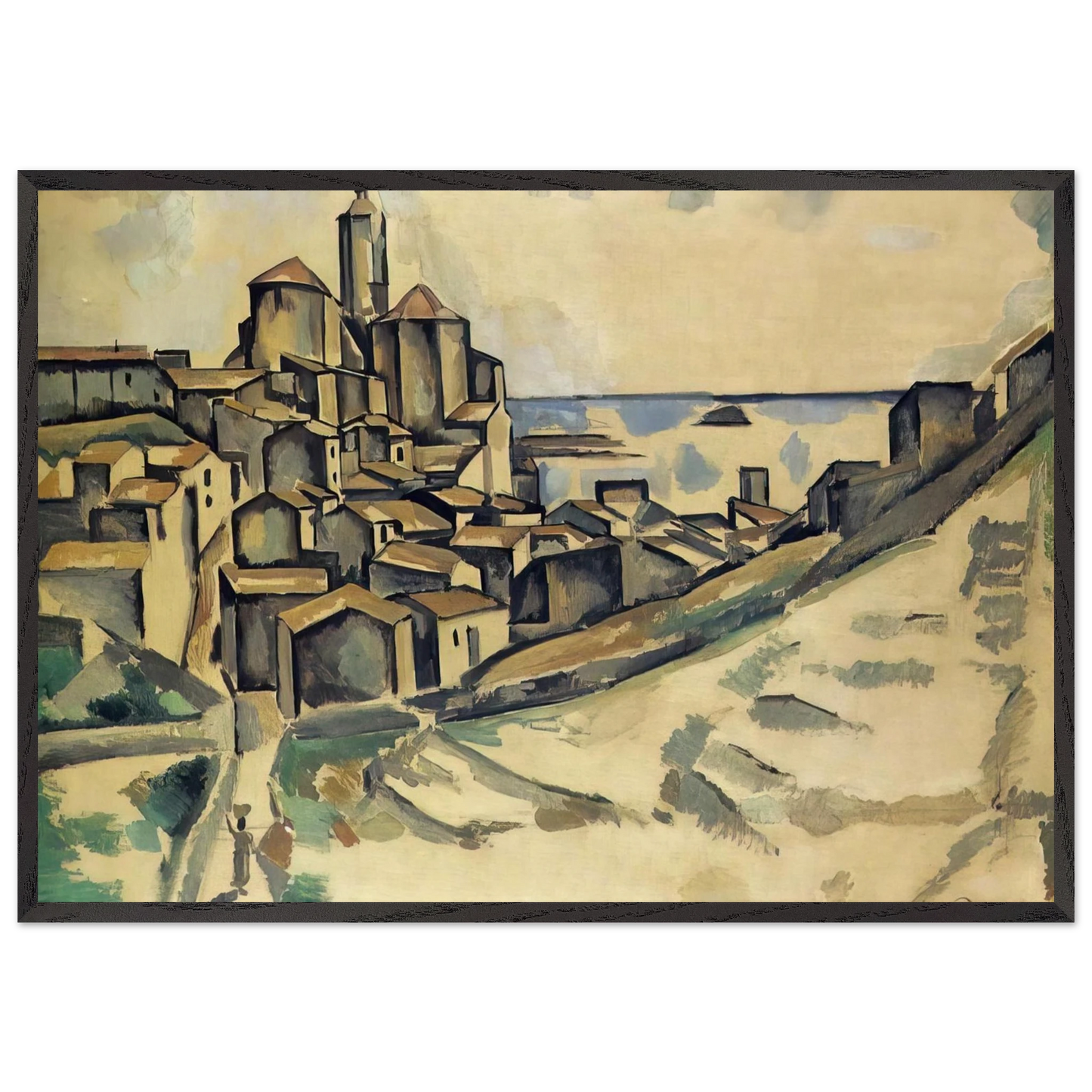 LANDSCAPE AT CADAQUES - Andre Derain Framed Art Print – Black Wooden Frame - Default Title - -Framed Art Print