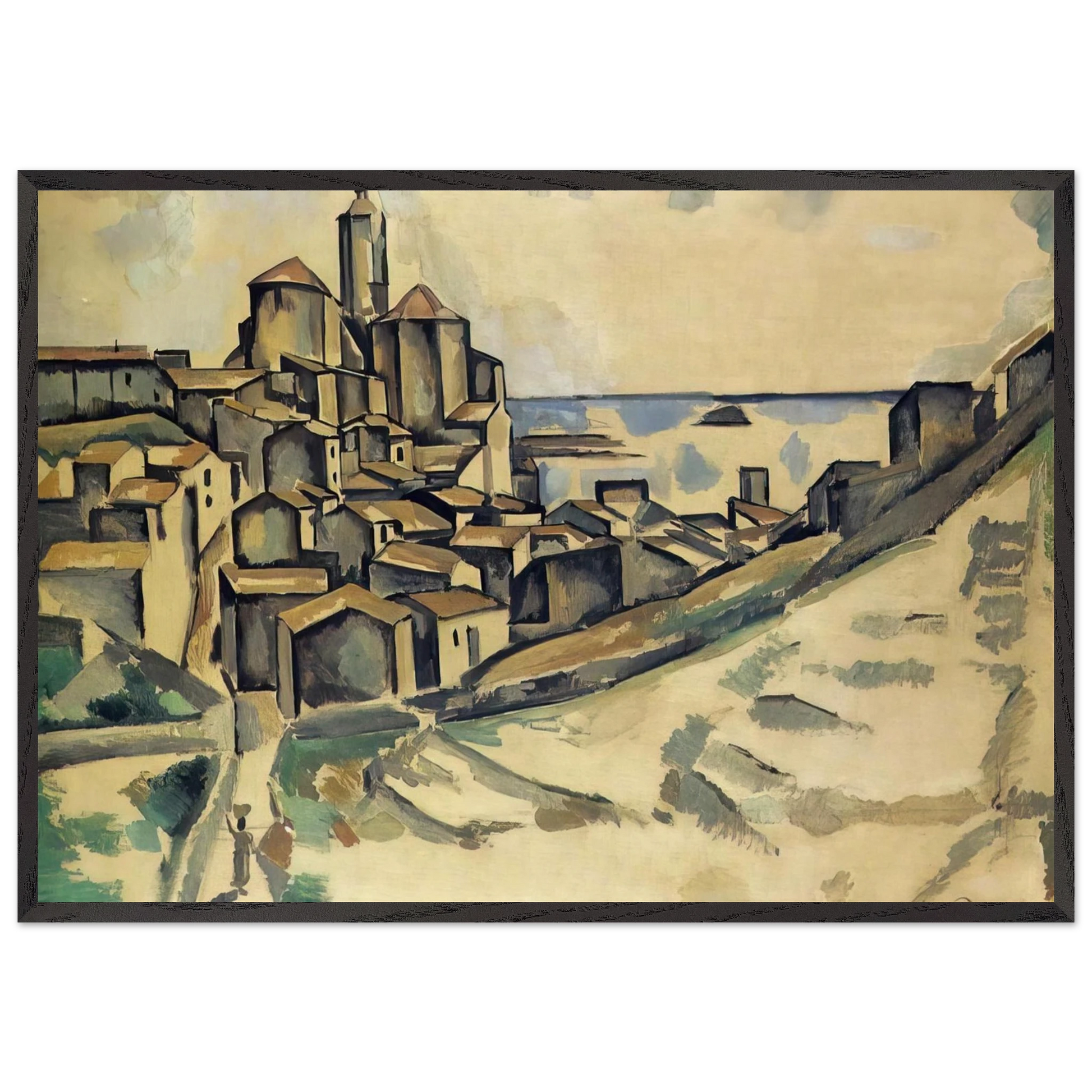 LANDSCAPE AT CADAQUES - Andre Derain Framed Art Print – Black Wooden Frame - Default Title - -Framed Art Print