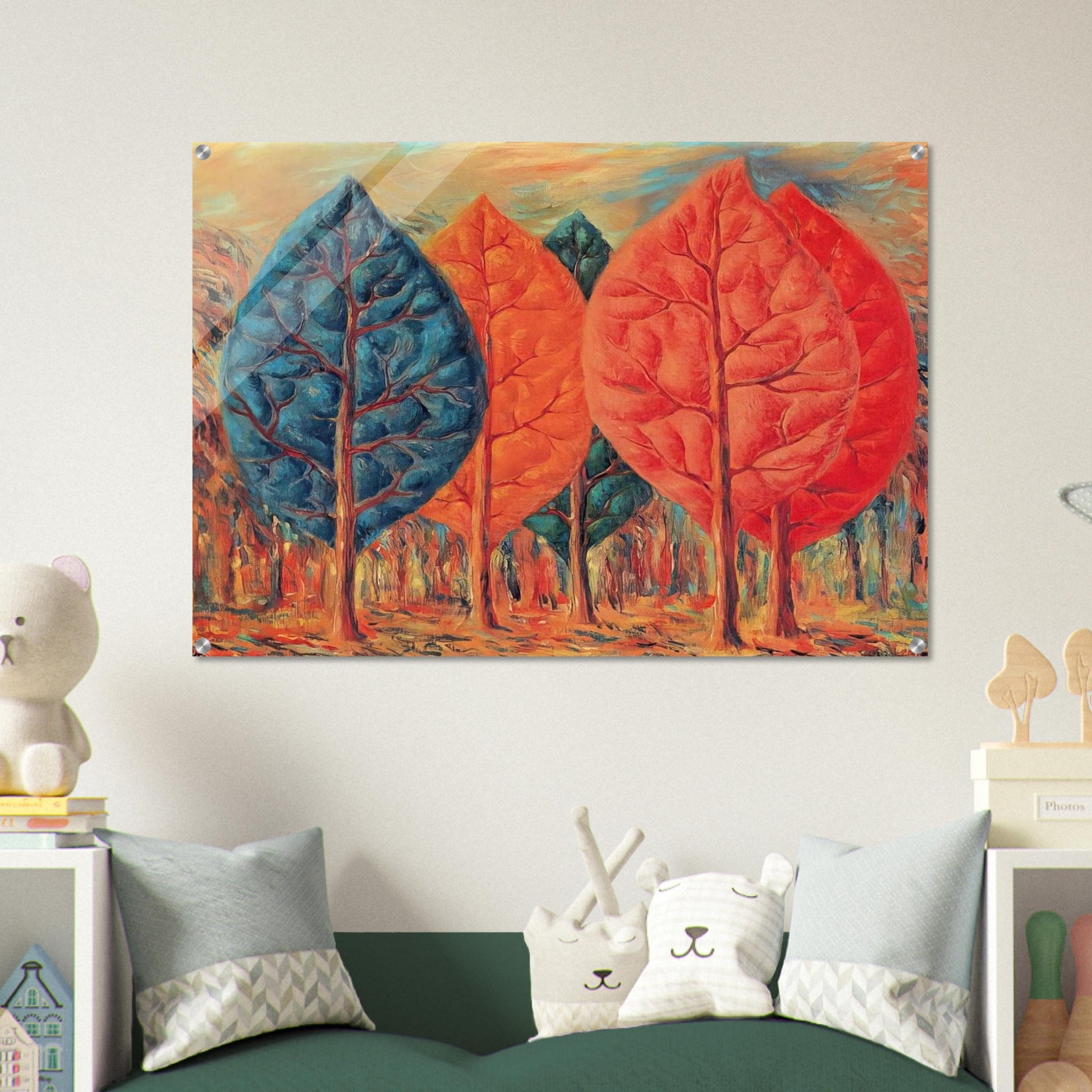 THE FIRE 1943 - Rene Magritte Acrylic Print - 70x100 cm / 28x40″ inches | Rene Magritte Wall Art | Rene Magritte Prints