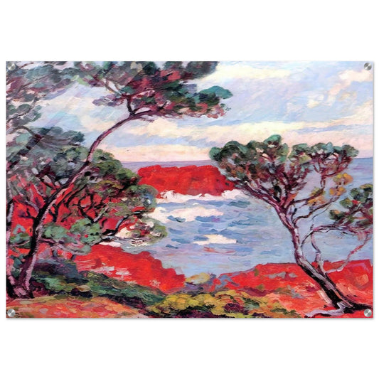 Les rochers rouges - 1894 - Armand Guillaumin Acrylic Print - 70x100 cm / 28x40″ inches | Armand Guillaumin Wall Art | Armand Guillaumin Prints