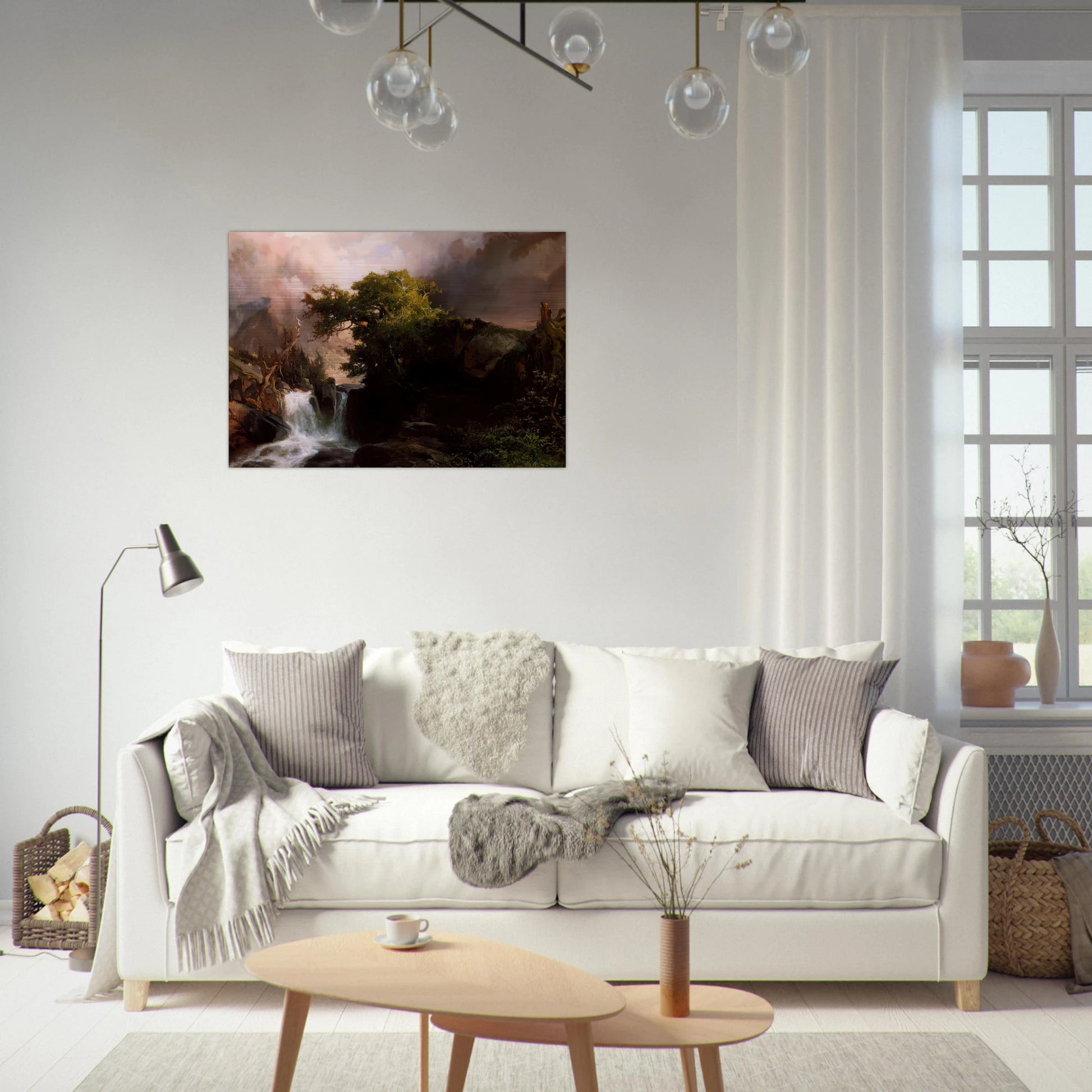 A Mountain Stream - Thomas Moran Brushed Aluminum Print - 70x100 cm / 28x40 inches | Thomas Moran Aluminum Print | Thomas Moran Prints