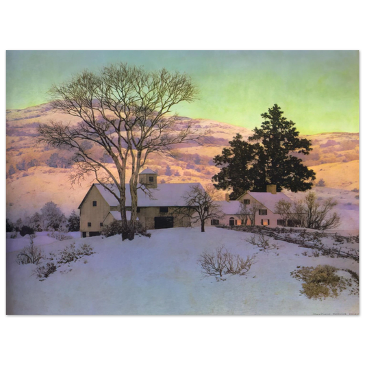 Maxfield Parrish - Afterglow Wall Art - 21x29.7 cm / 8x12" - Fine Art Poster - -