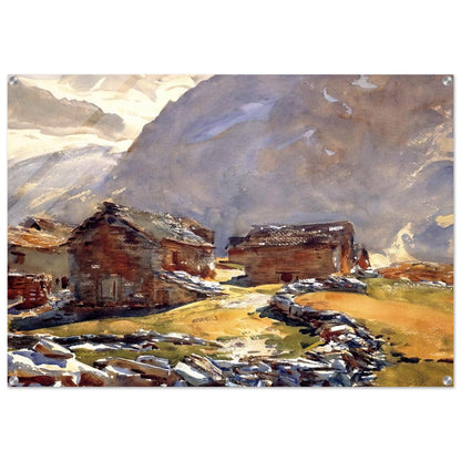 Simplon Pass Chalets - John Singer Sargent Acrylic Print - 70x100 cm / 28x40″ inches