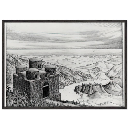 CATTOLICA OF STILO CALABRIA 1930 - MC Escher Framed Art Print – Black Wooden Frame - Default Title - -Framed Art Print