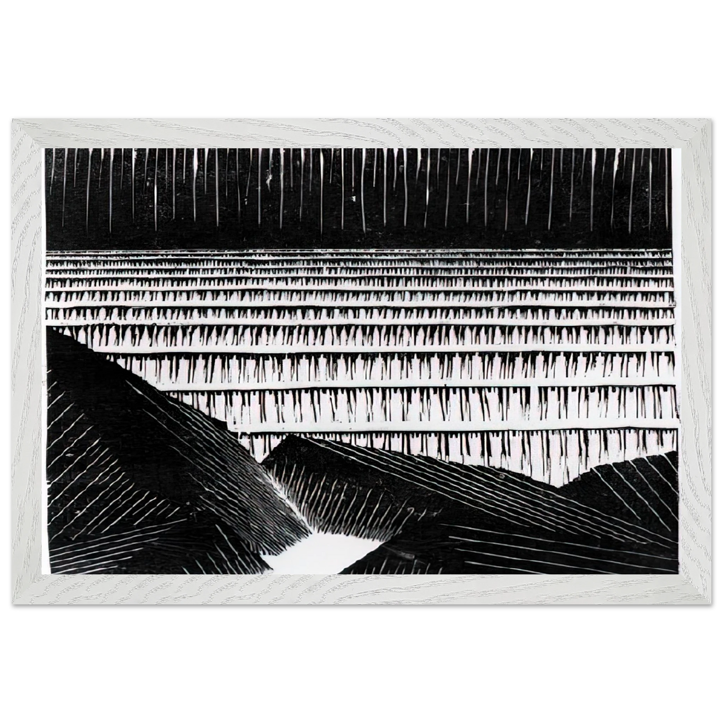 MC Escher - ESCHER (4) Wall Art - 21x29.7 cm / 8x12" - Premium Wooden Framed Poster With Fine Art Paper - Black frame