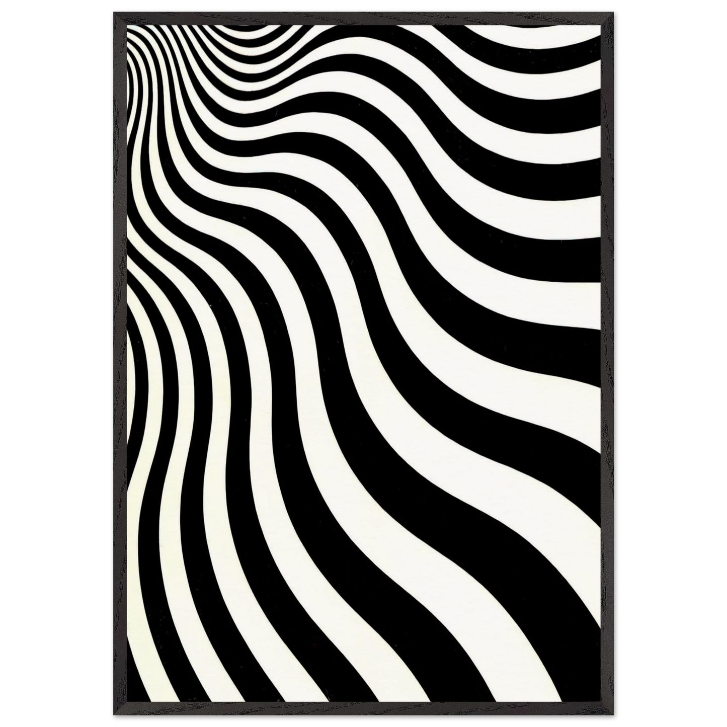 INTAKE 1964 - Bridget Riley Framed Art Print – Black Wooden Frame - Default Title - -Framed Art Print
