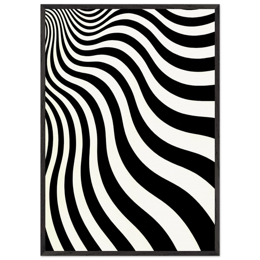 INTAKE 1964 - Bridget Riley Framed Art Print – Black Wooden Frame - Default Title - -Framed Art Print