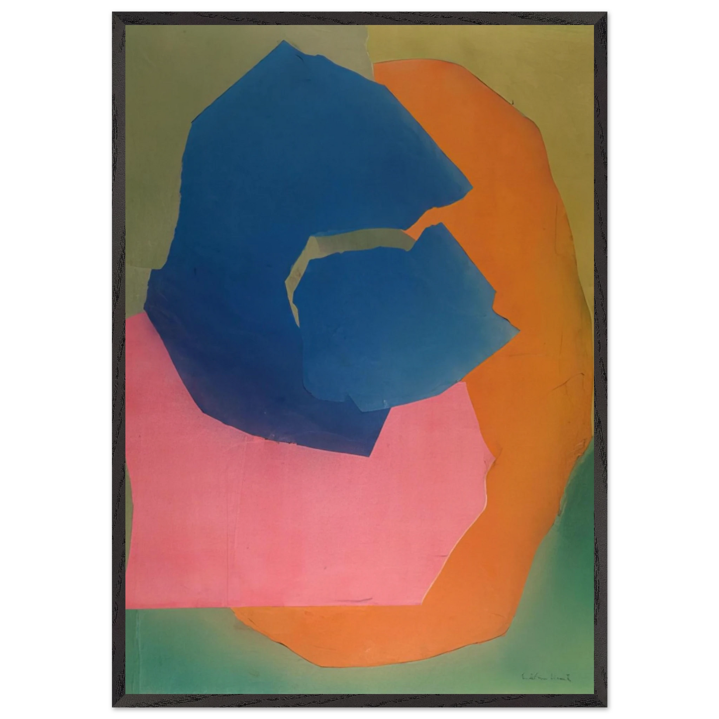 KALANI HAWAII 1969 - Esteban Vicente Framed Art Print – Black Wooden Frame - Default Title - -Framed Art Print