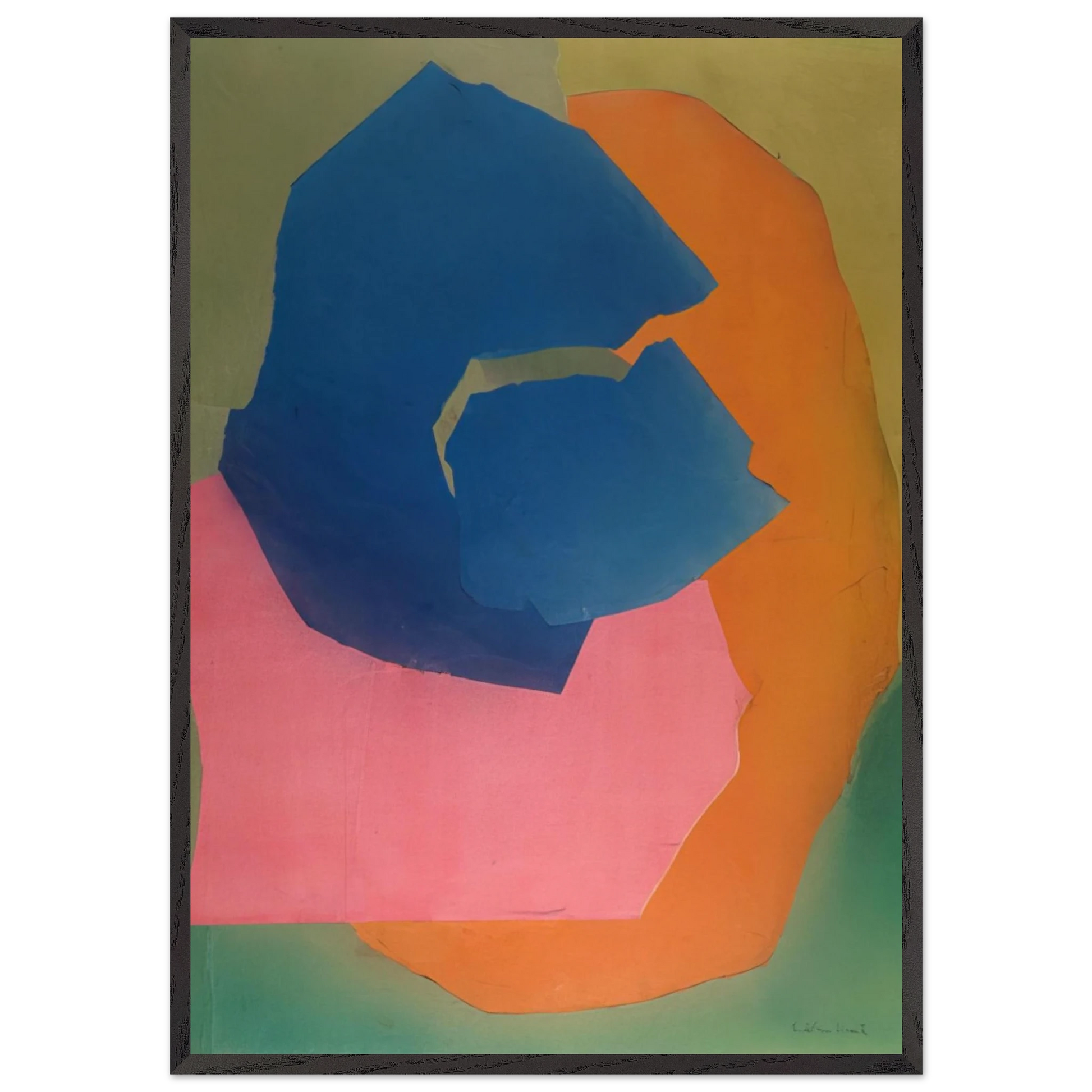 KALANI HAWAII 1969 - Esteban Vicente Framed Art Print – Black Wooden Frame - Default Title - -Framed Art Print