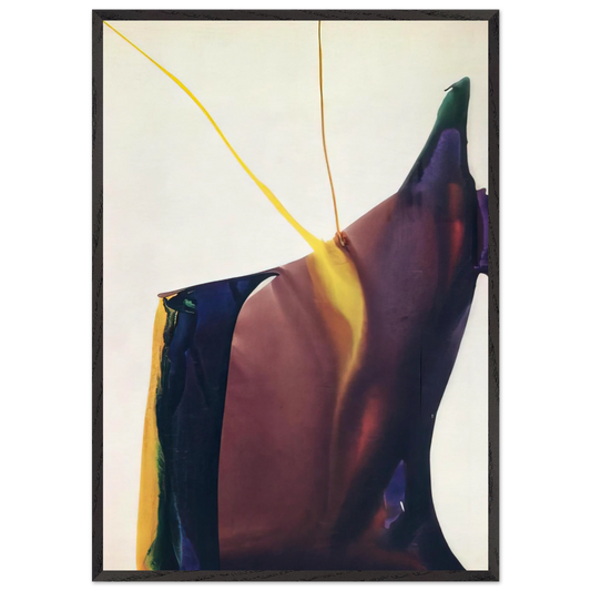 Phenomena Yellow Strike - 1963 - Paul Jenkins Framed Art Print – Black Wooden Frame - Default Title - -Framed Art Print