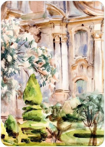 Palace and Gardens, Spain By John Singer Sargent Pack of 10 Post Cards | John Singer Sargent Post Cards | A6 (10.5 x 14.8 cm) - 4.1 x 5.8 inches