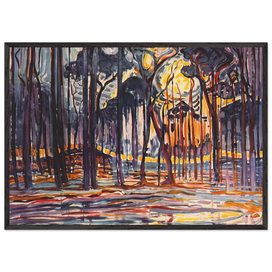 Woods near Oele - Piet Mondrian Framed Art Print – Black Wooden Frame - Default Title - -Framed Art Print