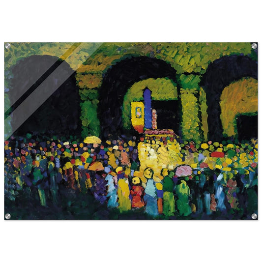 THE LUDWIGSKIRCHE IN MUNICH 1908 - Wassily Kandinsky Acrylic Print - 70x100 cm / 28x40″ inches | Wassily Kandinsky Wall Art | Wassily Kandinsky Prints