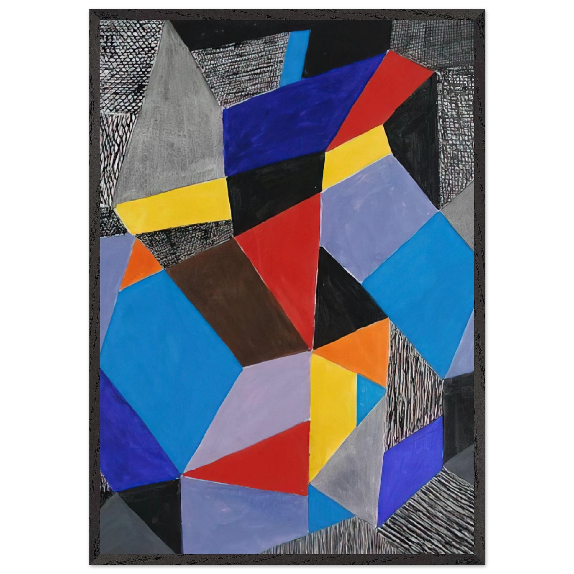 Farbformen und Struktuten - 1953 - Johannes Itten Framed Art Print – Black Wooden Frame - Default Title - -Framed Art Print