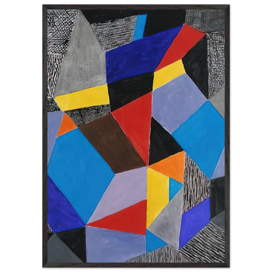 Farbformen und Struktuten - 1953 - Johannes Itten Framed Art Print – Black Wooden Frame - Default Title - -Framed Art Print