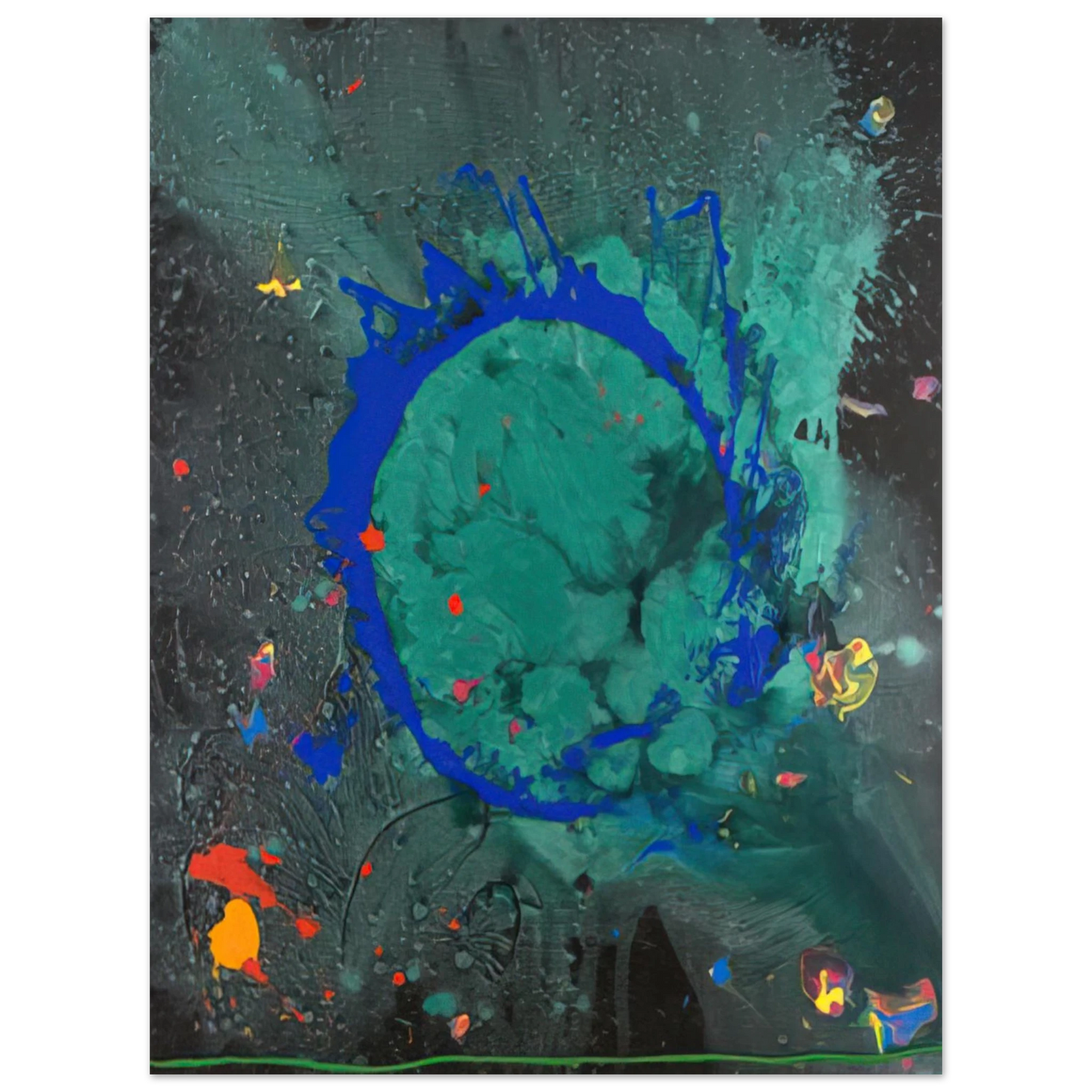 John Hoyland - Jade Buddha 23.07.08 - 2008 Fine Art Poster - Default Title