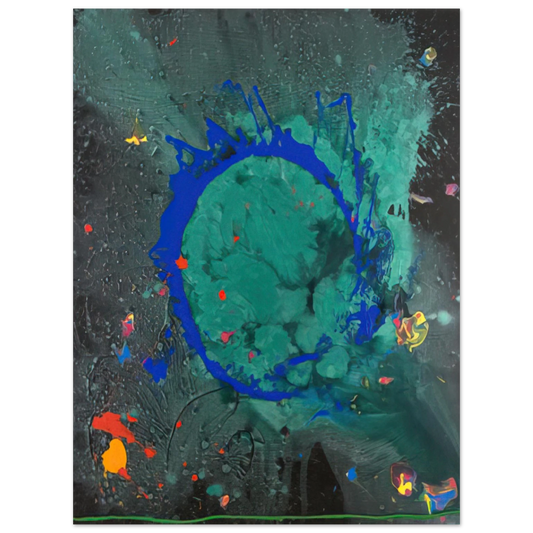 John Hoyland - Jade Buddha 23.07.08 - 2008 Fine Art Poster - Default Title