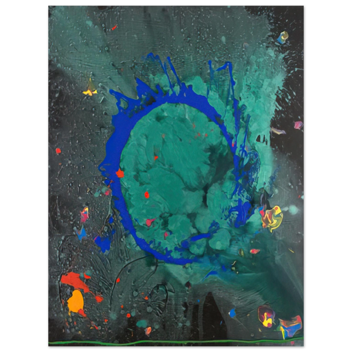 John Hoyland - Jade Buddha 23.07.08 - 2008  75x100 cm / 30x40inches Fine Art Poster